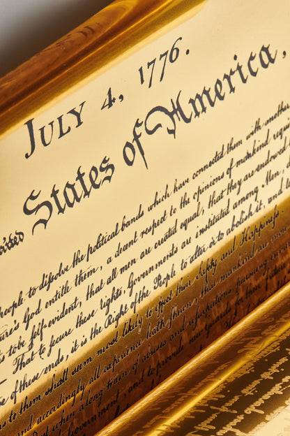 Limited Edition Declaration of Independence in Gold