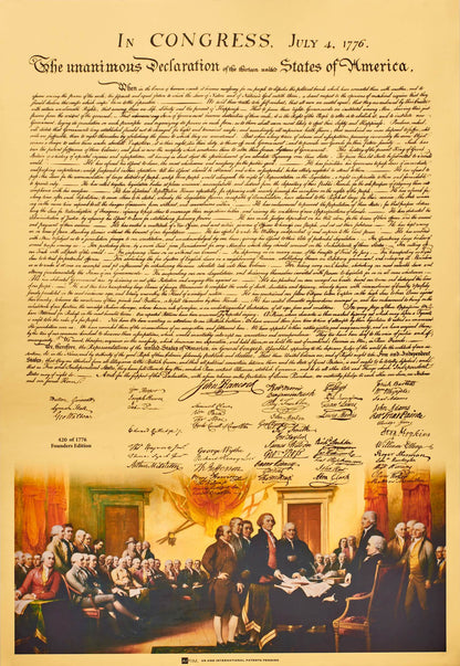 Limited Edition Declaration of Independence in Gold